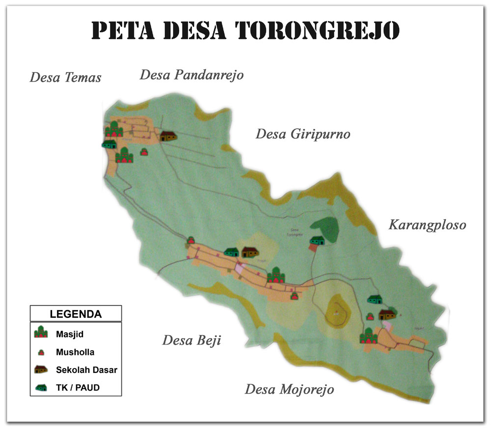 Peta Desa Torongrejo, Kota Batu