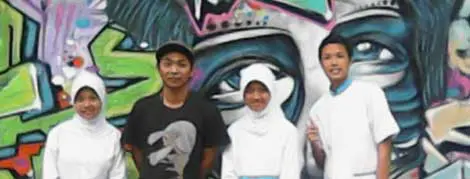 Aldy dan siswa/i SMK Wiyata Husada Kota Batu