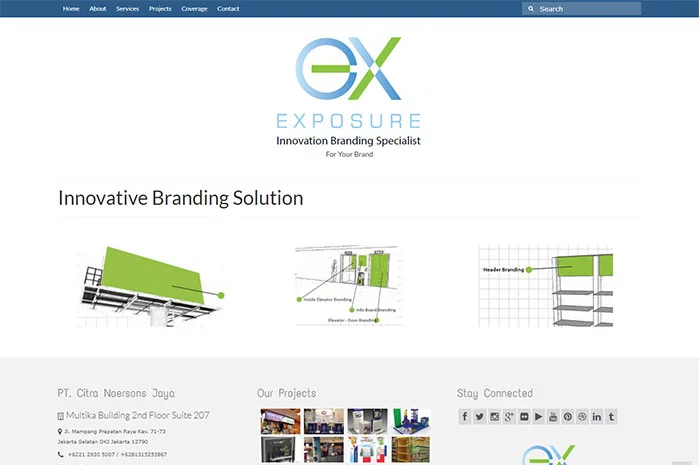 Exposure Branding company profile website development