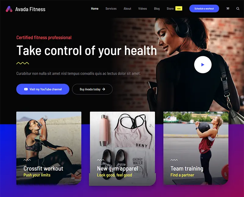 AVADA, salah satu alternatif tema (komersil) untuk WordPress