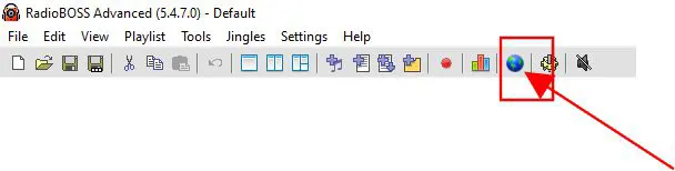 Tombol untk CONNECT & DISCONNECT ke server radio