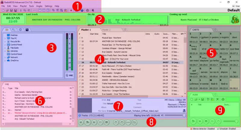 tampilan standard radioboss
